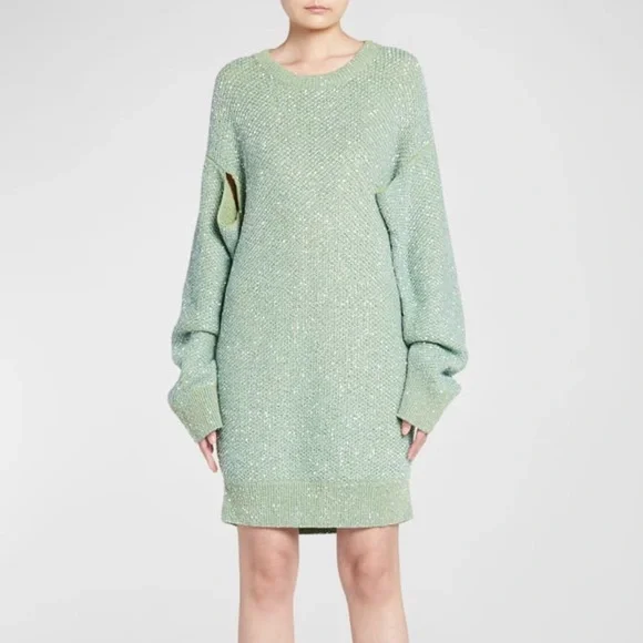 Stella McCartney | Sweaters | Stella Mccartney Paillette Rib Mini Sweater  Dress | Poshmark
